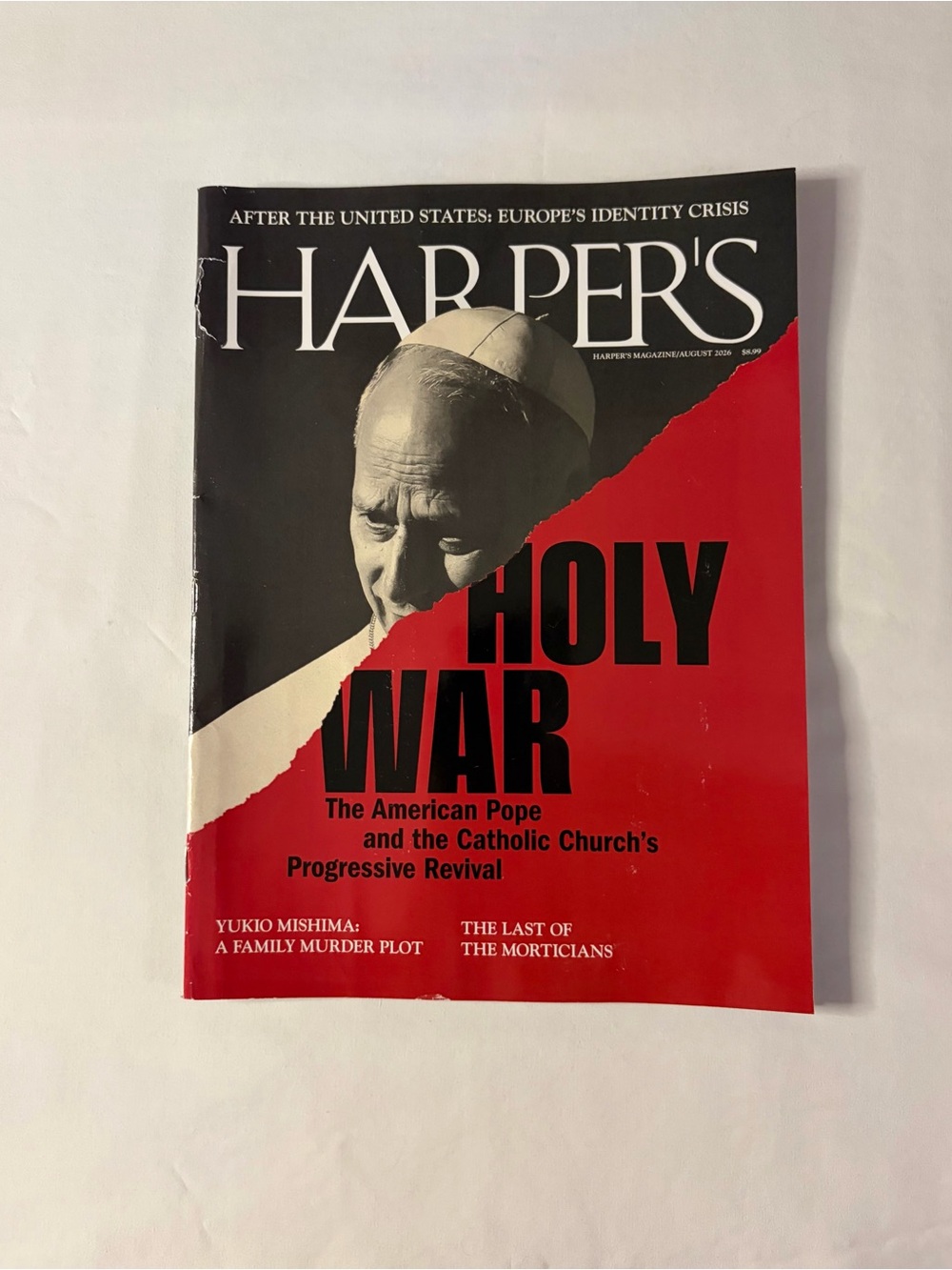 Harpers “Holy War American Pope & Catholic Church Revival” Issue August 2026 Mag
